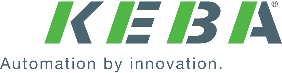 Logo der Marke KEBA mit dem Zusatz Automation by innovation